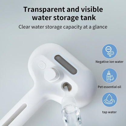 Pet Grooming Spray Comb with One-Button Hair Removal and Odor Elimination for Cats and Dogs