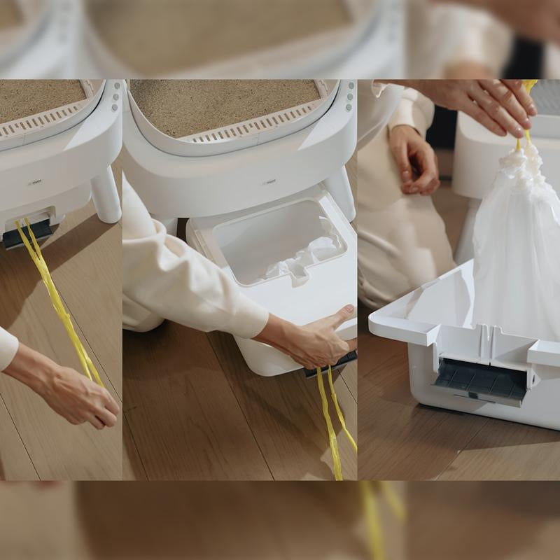 Petpivot Autoscooper 11 Open-Top Self-Cleaning Cat Litter Box with Odor-Free Waste Disposal and Included Trash Bags